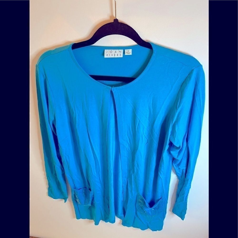 🛍️Joan Rivers Jersey knit lightweight cardigan Size: Small Long Sleeve 🎉